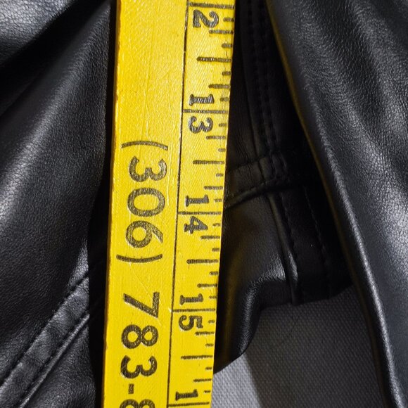 GAP Denim vegan leather high-rise universal legging women's size 20/35R black - Picture 12 of 13